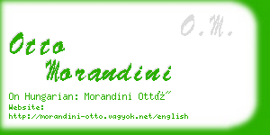 otto morandini business card